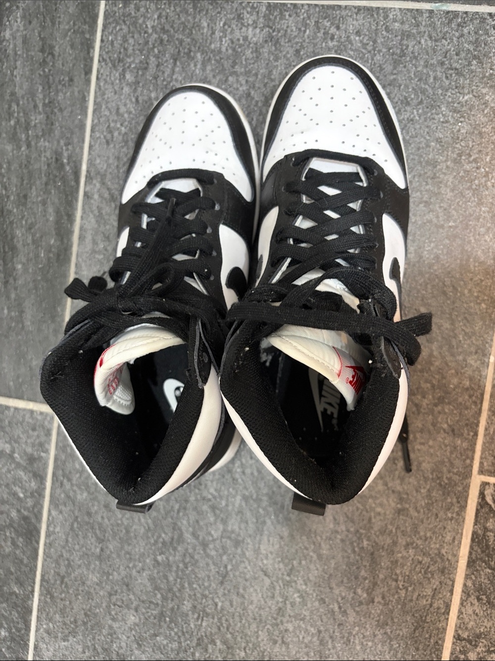 Nike Black and White High-Top Sneakers - Picture 2 of 4